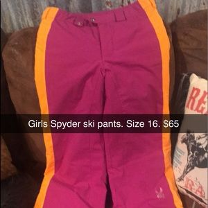 Girls Spyder Ski pants